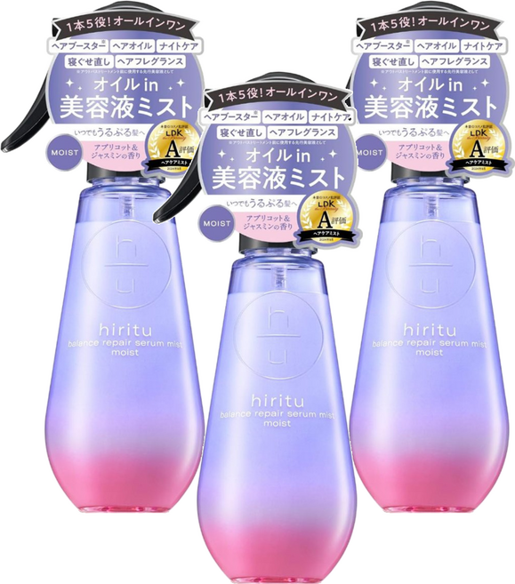 hiritu 平衡修護鎖水保濕精華噴霧 杏桃 + 茉莉, 150ml, 3瓶
