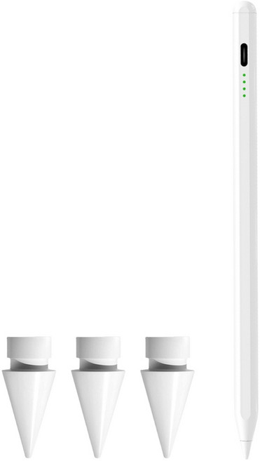 DTAudio iPad專用觸控筆 + 替換筆頭 3個 IP1-A0103, 白色, 1套