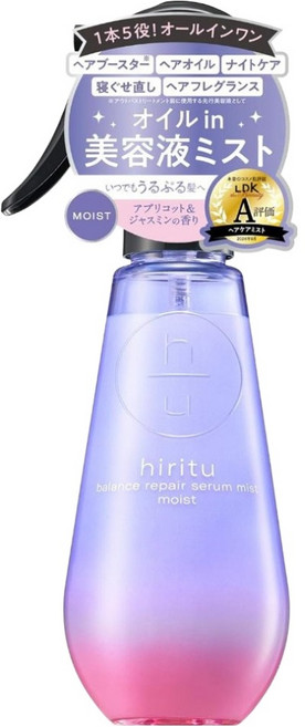 hiritu 平衡修護鎖水保濕精華噴霧 杏桃 + 茉莉 150ml 髮品, 1瓶