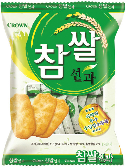 크라운 참쌀선과, 115g, 1개