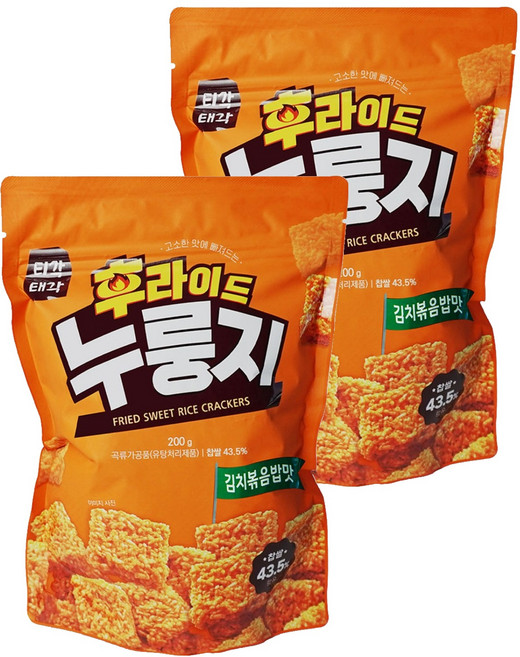 티각태각 후라이드 누룽지 김치볶음밥맛, 200g, 2개