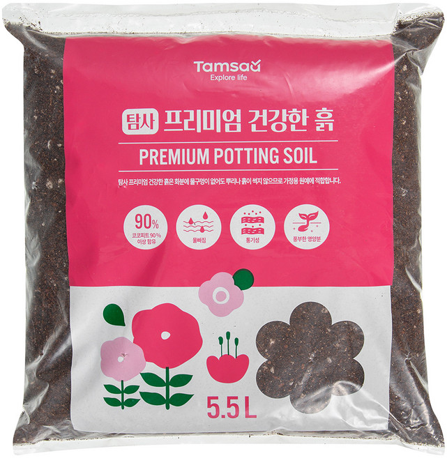 탐사 프리미엄 건강한 흙, 1개, 5.5L