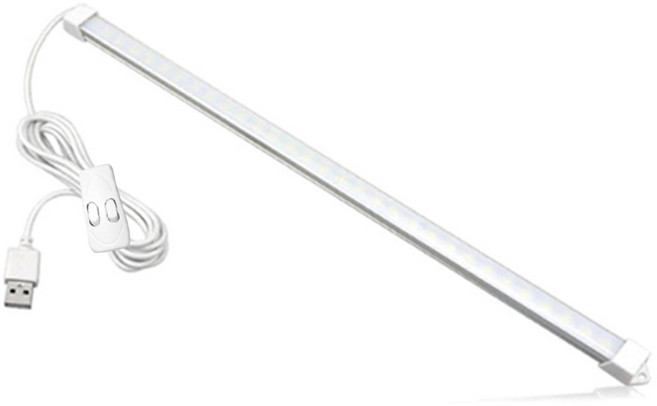 대한 USB LED 바 조명 중 3색 35cm, 주황빛 + 아이보리빛 + 하얀빛