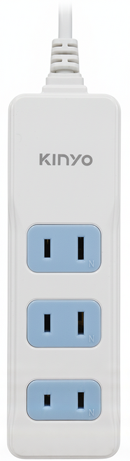 Kinyo 安全延長線組 3插2孔 CG203-6, 1.8m, 白色, 1個