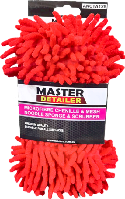 MASTER DETAILER 超細纖維雪尼爾網狀海綿擦洗器 適用於所有表面, 1個