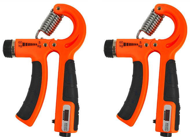 調節握力器 電子計數款 2個, 顏色隨機, 1組