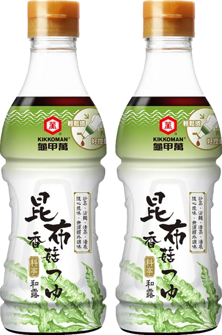 KIKKOMAN 龜甲萬 料亭和露昆布香菇, 360ml, 2瓶