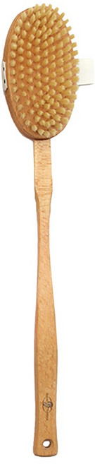 Braun Wettberg 珀薇白豚鬃長柄放鬆沐浴按摩刷, 木質色, 1入, 1支