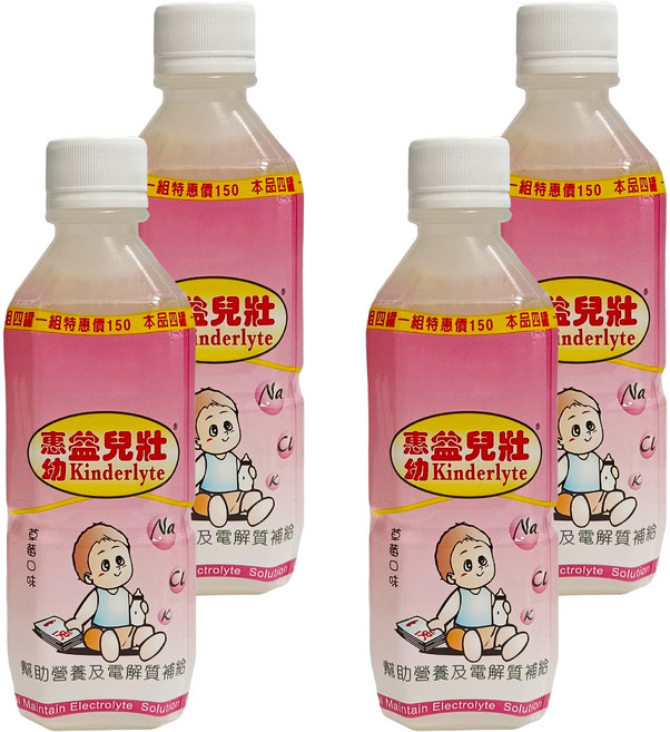 Hwei Yow 惠幼 益而壯 電解質水 草莓口味, 360ml, 4瓶