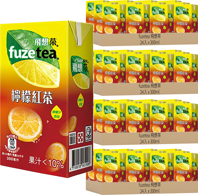 fuzetea 飛想茶 檸檬紅茶, 300ml, 96入