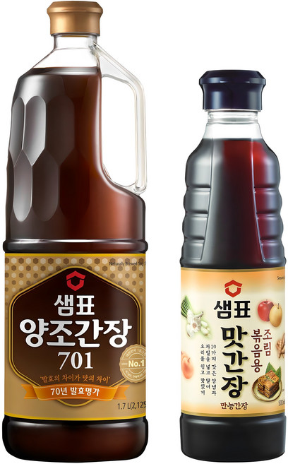 샘표 양조간장 701 1.7L + 맛간장 500ml, 1세트