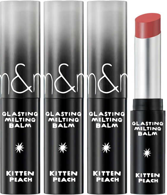 롬앤 X 이나피스퀘어 글래스팅 멜팅 밤 립틴트, 3개, 16키튼피치 - 쿠팡