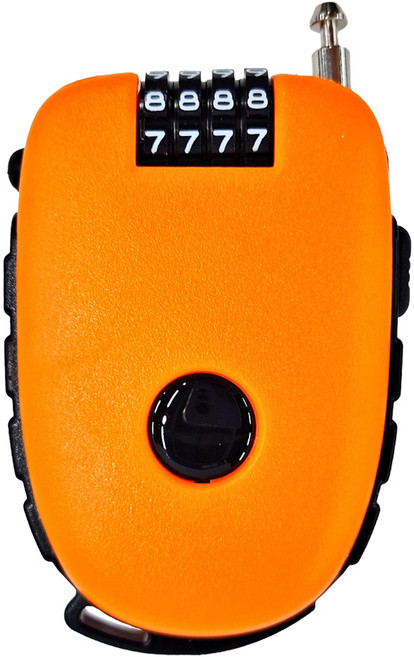 BOSVISION 博士威 4字輪伸縮式鋼索密碼鎖 + 90cm 鋼索 BV-8981O, 1個