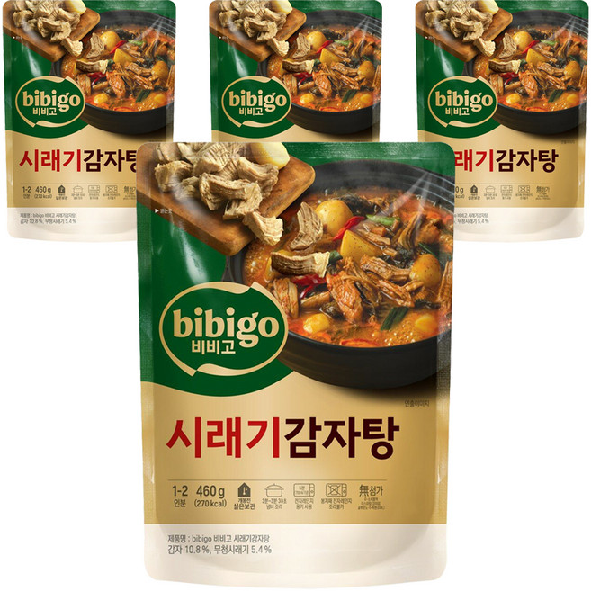 비비고 시래기 감자탕, 460g, 4개
