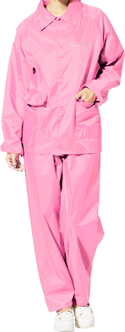 Twin Dragon 雙龍牌 機車極簡風兩件式雨衣 防潑水 SGS檢驗無毒無臭, 櫻粉, 1件