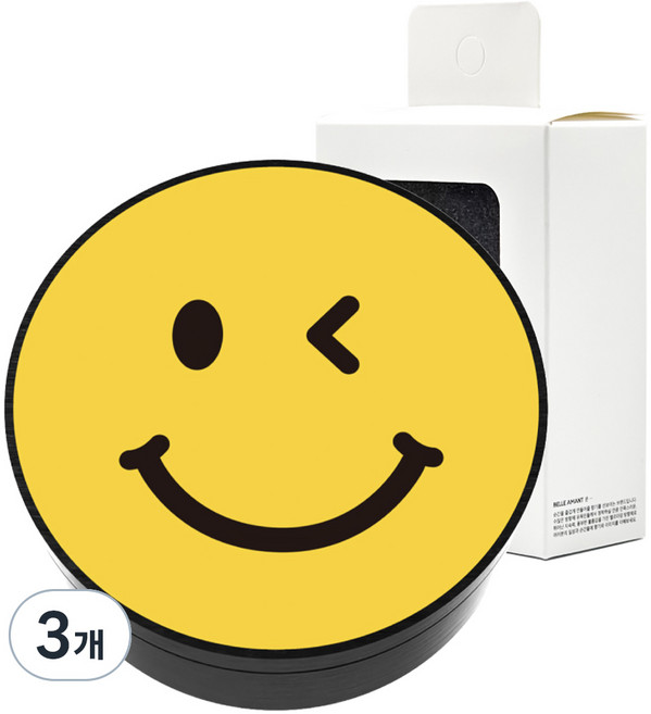 벨르아망 윙크 스마일 차량용 방향제, 3개, 윙크 미드섬머나잇