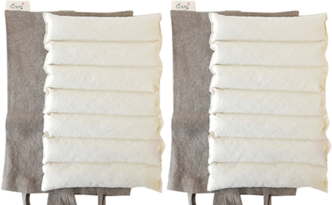 수미인 팥찜질팩 + 주머니 세트 대형 베이지, 2세트