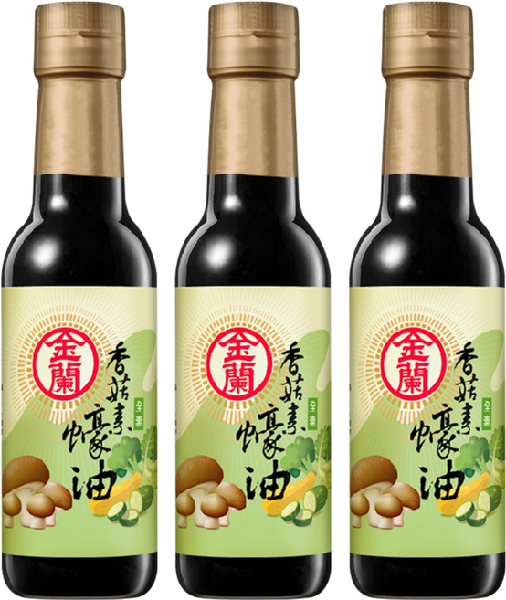 KIMLAN 金蘭 香菇素蠔油, 295ml, 3瓶