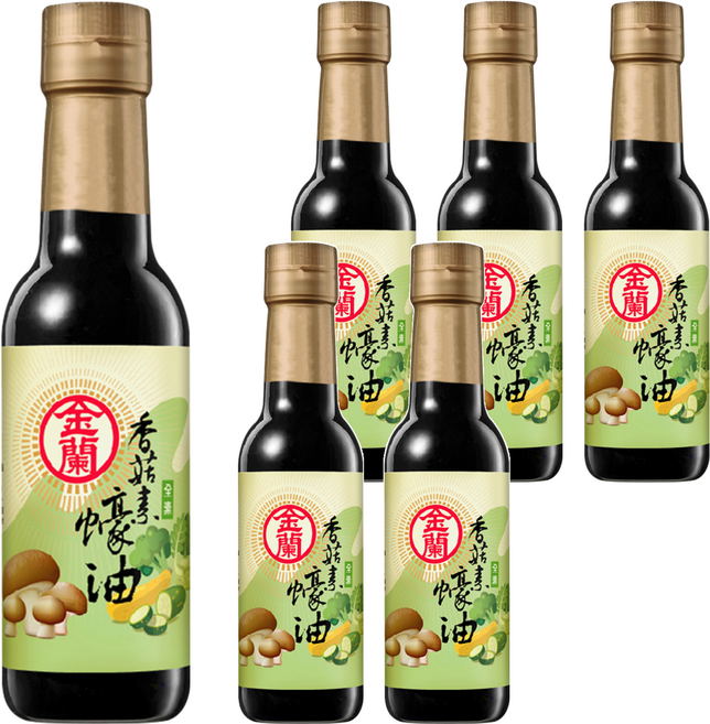 KIMLAN 金蘭 香菇素蠔油, 295ml, 6瓶