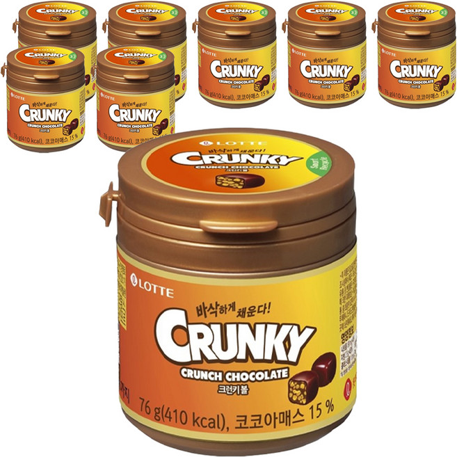 LOTTE 樂天 脆心巧克力球, 8罐, 76g