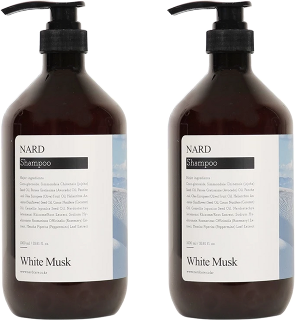 NARD 清新香水洗髮精 白麝香, 2瓶, 1L