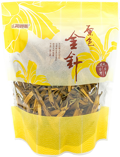 山海經脈 原色金針 無硫, 1包, 100g