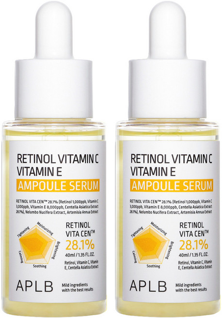 APLB 레티놀 비타민C 비타민E 앰플 세럼, 40ml, 2개