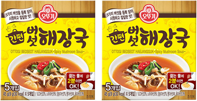 오뚜기 간편 버섯 해장국, 45g, 2개