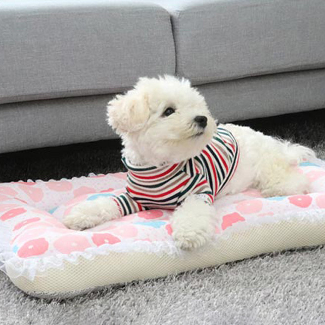 레드퍼피 강아지용 자연을 닮은 숨쉬는 사각방석, 꽃농장, 1개