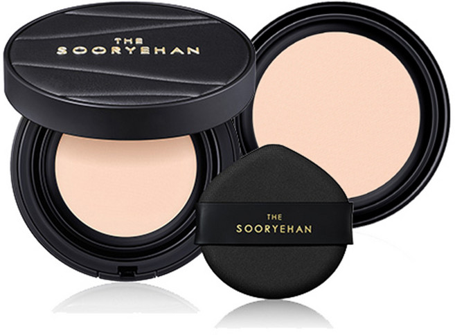 수려한 더 블랙 텐션 핏 메쉬쿠션 본품13g + 리필13g, 1개, 21호