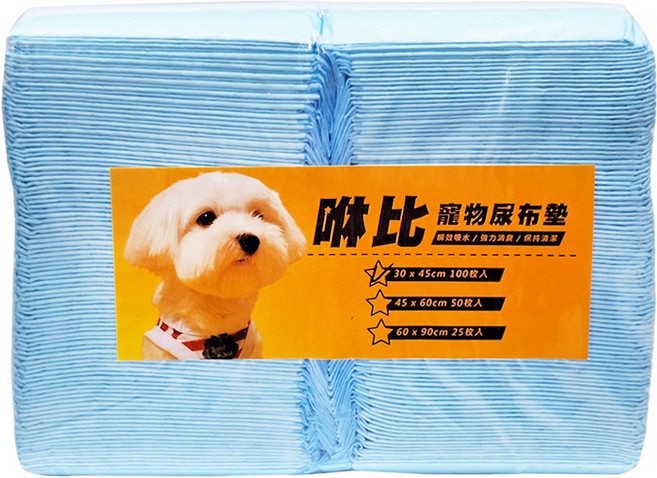 咻比 寵物尿布墊, 100片, 1包