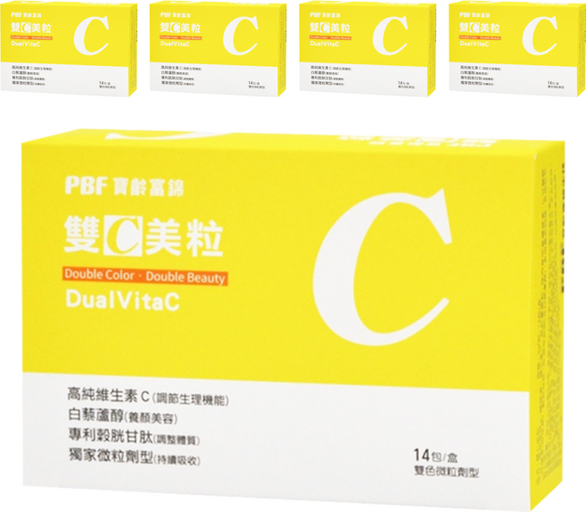 PBF 寶齡富錦 雙C美粒, 14包, 3g, 5盒