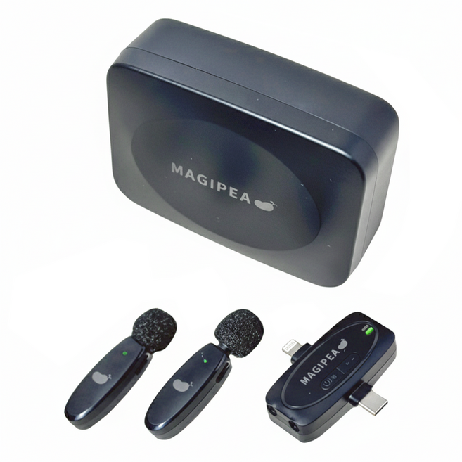 MAGIPEA 美極品 雙麥好收音2.0 1對2抗噪麥克風, 深邃黑