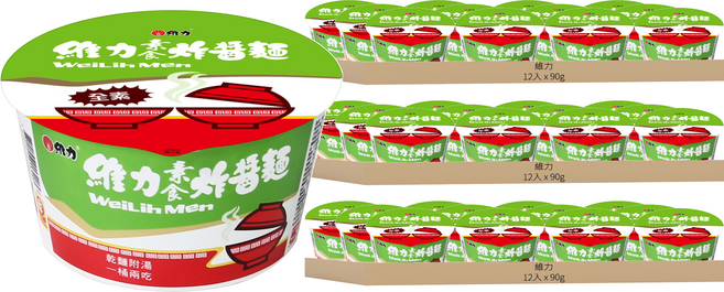 維力 素食炸醬麵 90g, 36入