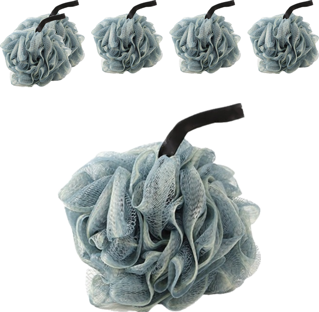 小麥購物 大號柔軟洗澡沐浴球 L998 墨藍色, 50g, 6個