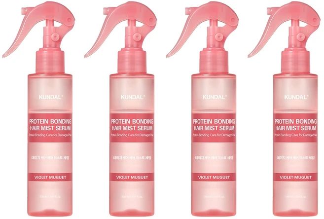 쿤달 프로틴 데미지 케어 헤어 미스트 세럼 바이올렛뮤게향, 150ml, 4개 - 쿠팡