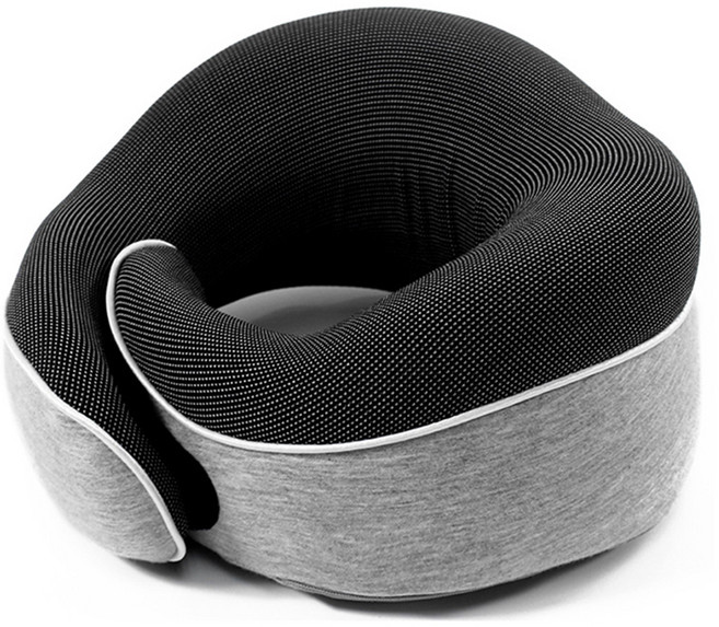 생활업글연구소 라운드형 목베개, 그레이