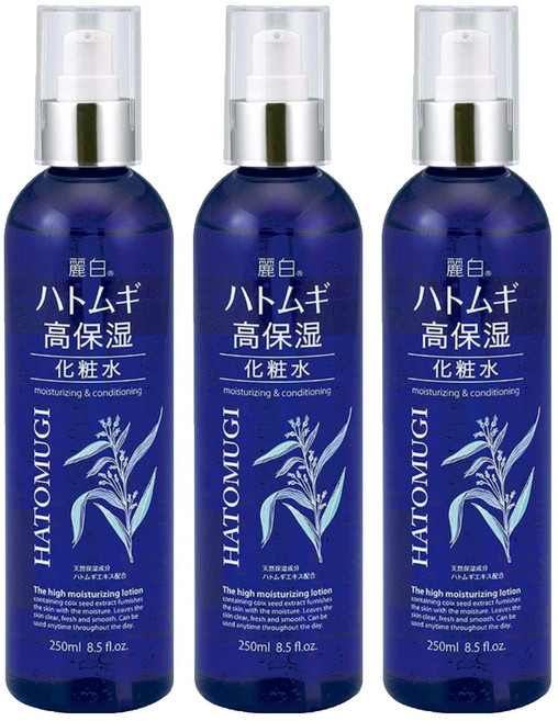 KUMANO 熊野油脂 麗白 薏仁保濕化妝水, 250ml, 3瓶