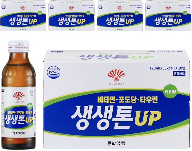 동화약품 생생톤 UP 에너지 음료, 120ml, 50개