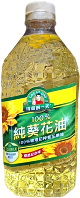 得意的一天 100%純葵花油, 2L, 1瓶