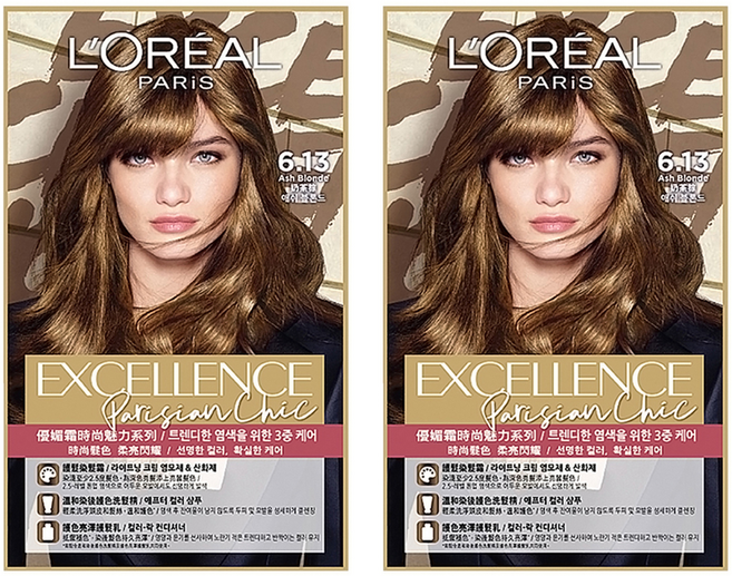 L'OREAL PARiS 巴黎萊雅 台灣公司貨 優媚霜時尚魅力系列 染髮霜, 6.13 奶茶棕, 2盒