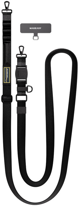 MAGEASY 25mm Fidlock UTILITY STRAP 機能快扣掛繩 長度105cm-160cm, 黑色, 1組