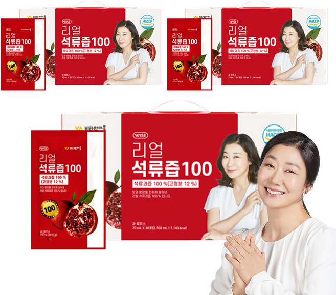 비타민마을 리얼 석류즙 100, 2.1L, 90개, 3박스