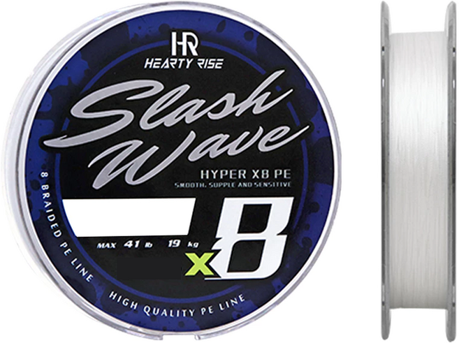 HEARTY RISE 哈帝來斯 SLASH WAVE X8 PE 1.5號 33lb/15kg 150m PE線, 1個, 透明色
