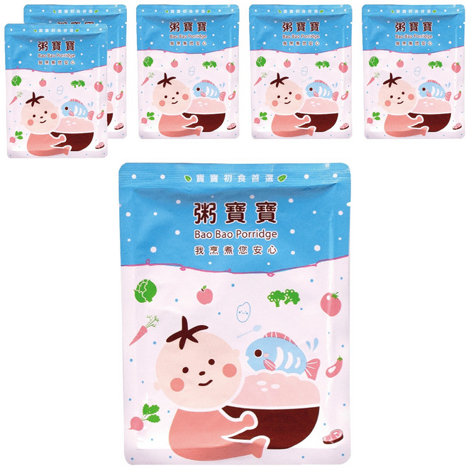 粥寶寶 玉米紅蘿蔔鮭魚粥 7個月以上, 玉米 + 紅蘿蔔 + 鮭魚, 150g, 6包