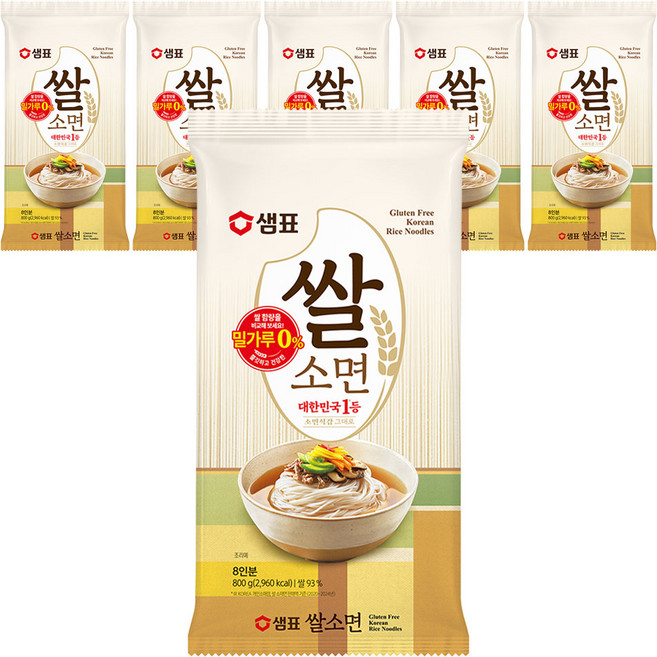 샘표 쌀 소면, 800g, 6개
