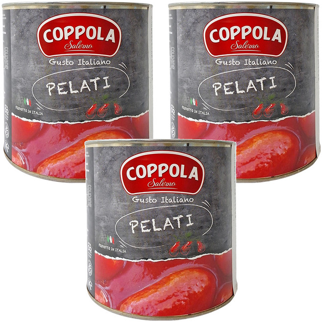 COPPOLA 柯波拉 去皮整粒番茄, 2.5kg, 3罐