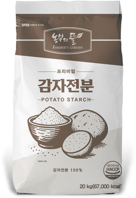 농부의뜰 프리미엄 감자전분 100%, 20kg, 1개