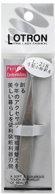 LOTRON 弓型小粉刺夾 L-218 8 x 0.7 x 0.2 cm, 銀色, 1個