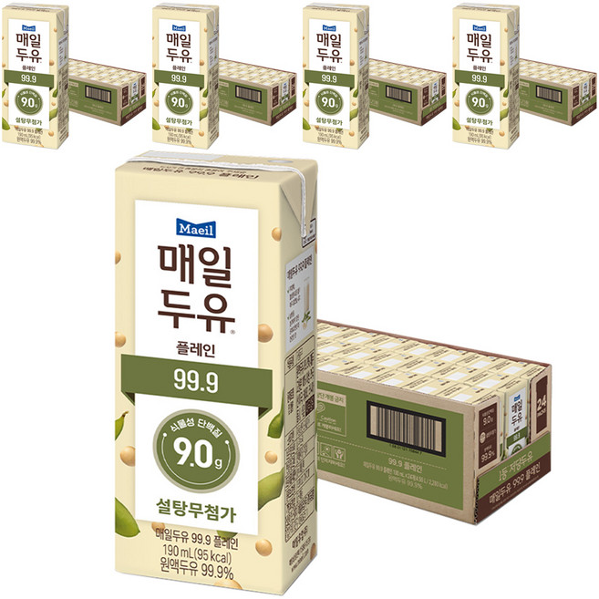 매일두유 99.9 플레인, 190ml, 120개